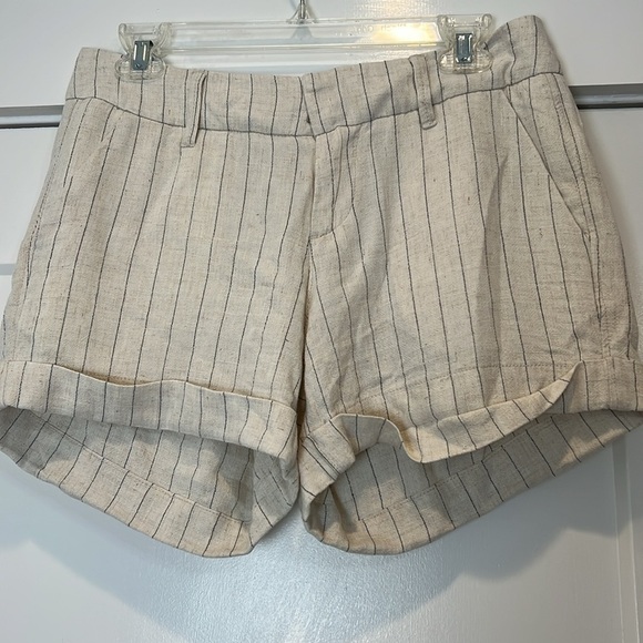 Dear John Cream pin striped Bermudas Tailored Summer Shorts size 27. - Picture 5 of 11